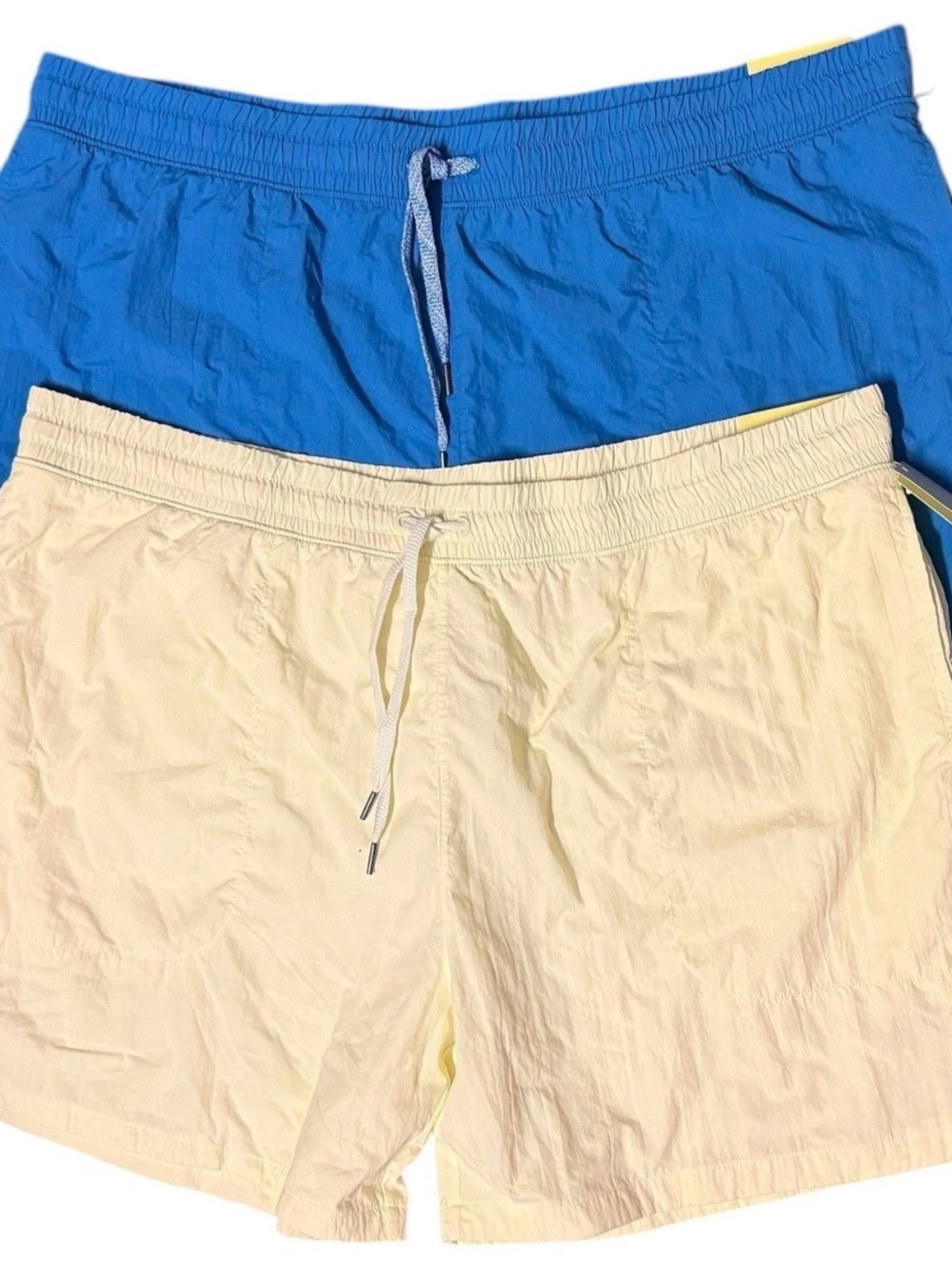 Lot Of 2 Mens Volley Shorts 6" inseam All in Motion Yellow And Blue Size XXL D25